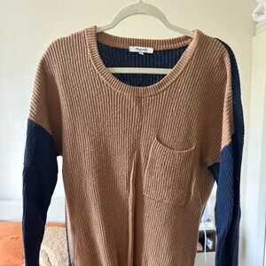 Madewell Thompson Pocket Pullover Sweater in Colorblock